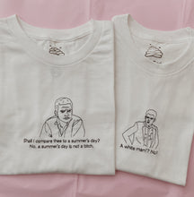 Load image into Gallery viewer, embroidered schmidt new girl quote t-shirt