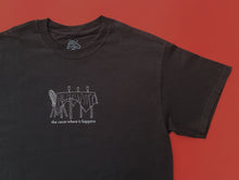 Load image into Gallery viewer, embroidered 'the room where it happens' hamilton t-shirt