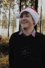 Load image into Gallery viewer, black and gold ugly christmas jumper
