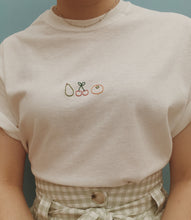 Load image into Gallery viewer, embroidered fruit medley t-shirt
