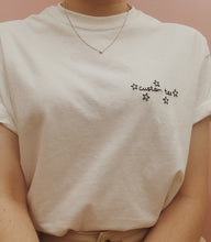 Load image into Gallery viewer, personalised hand embroidered star t-shirt