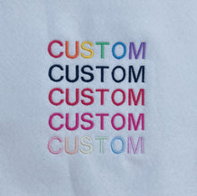 Load image into Gallery viewer, personalised text embroidered t-shirt