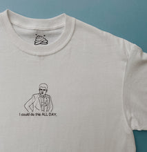 Load image into Gallery viewer, embroidered schmidt new girl quote t-shirt