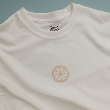 Load image into Gallery viewer, embroidered orange slice t-shirt