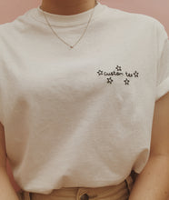 Load image into Gallery viewer, personalised hand embroidered star t-shirt