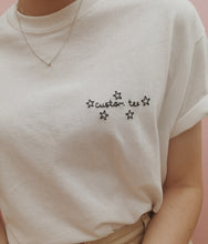 Load image into Gallery viewer, personalised hand embroidered star t-shirt