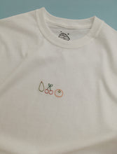 Load image into Gallery viewer, embroidered fruit medley t-shirt