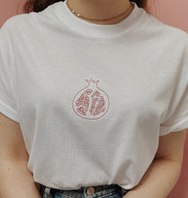 Load image into Gallery viewer, embroidered pomegranate t-shirt