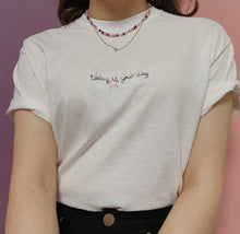 Load image into Gallery viewer, embroidered 'today is your day' t-shirt