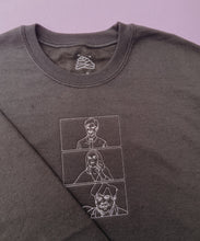 Load image into Gallery viewer, embroidered 'parks and recreation' snake juice scene crew neck jumper