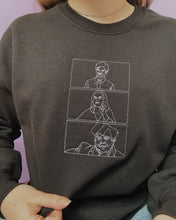 Load image into Gallery viewer, embroidered 'parks and recreation' snake juice scene crew neck jumper