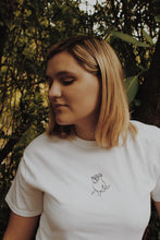 Load image into Gallery viewer, embroidered rose t-shirt
