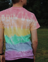 Load image into Gallery viewer, rainbow striped tie dye t-shirt