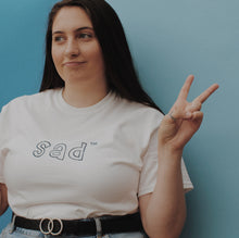 Load image into Gallery viewer, hand printed 'sad ™' t-shirt
