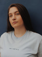 Load image into Gallery viewer, hand embroidered 'don't talk to me' t-shirt