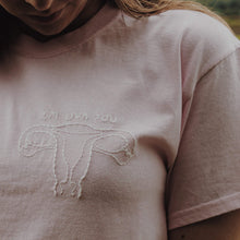 Load image into Gallery viewer, hand embroidered 'i'm ova you' t-shirt