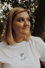 Load image into Gallery viewer, embroidered rose t-shirt