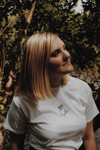 Load image into Gallery viewer, embroidered rose t-shirt