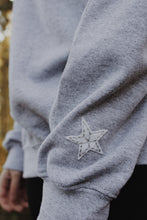 Load image into Gallery viewer, hand embroidered 'you're a star' sweatshirt with sleeve detail