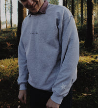 Load image into Gallery viewer, hand embroidered 'you're a star' sweatshirt with sleeve detail