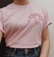 Load image into Gallery viewer, hand embroidered 'i'm ova you' t-shirt