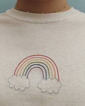 Load image into Gallery viewer, embroidered rainbow t-shirt