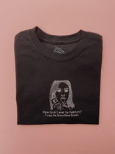 Load image into Gallery viewer, embroidered jennifer's body lighter scene quote t-shirt