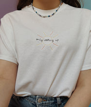 Load image into Gallery viewer, embroidered 'only looking up' t-shirt