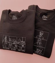 Load image into Gallery viewer, embroidered 'parks and recreation' get on your feet scene crew neck jumper