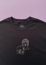 Load image into Gallery viewer, embroidered spike 'kiss the librarian' buffy the vampire slayer scene t-shirt