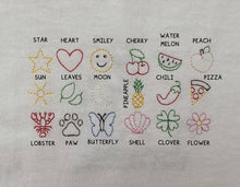 Load image into Gallery viewer, personalised name and symbol embroidered t-shirt