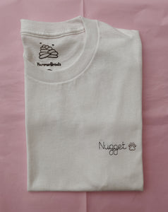 personalised name and symbol embroidered t-shirt