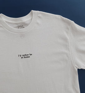 custom 'i'd rather be...' embroidered t-shirt