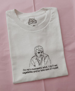 embroidered nick miller new girl quote t-shirt