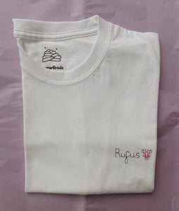 personalised name and symbol embroidered t-shirt