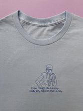 Load image into Gallery viewer, embroidered schmidt new girl quote t-shirt
