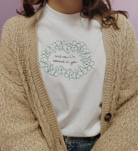 embroidered taylor swift 'ivy' song lyric illustration t-shirt