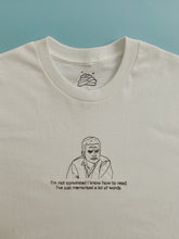 Load image into Gallery viewer, embroidered nick miller new girl quote t-shirt
