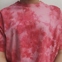 Load image into Gallery viewer, hand embroidered red fruit medley t-shirt
