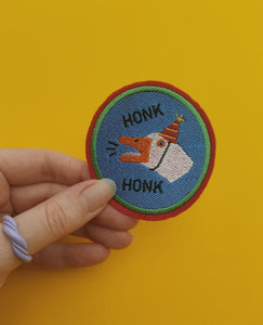 embroidered goose patch