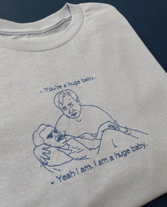 embroidered nick and tran new girl quote t-shirt