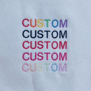 personalised text embroidered t-shirt