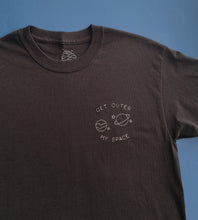 Load image into Gallery viewer, embroidered &#39;get outer my space&#39; t-shirt
