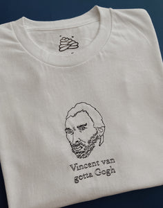 embroidered 'vincent van gotta gogh' t-shirt