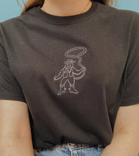 Load image into Gallery viewer, embroidered cowboy cat t-shirt
