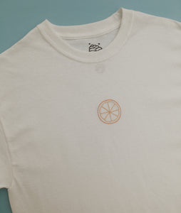 embroidered orange slice t-shirt