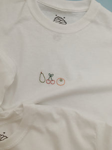 embroidered fruit medley t-shirt