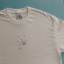 Load image into Gallery viewer, embroidered droopy flower guy t-shirt
