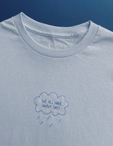 embroidered rainy days t-shirt