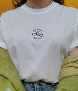 embroidered sunflower t-shirt